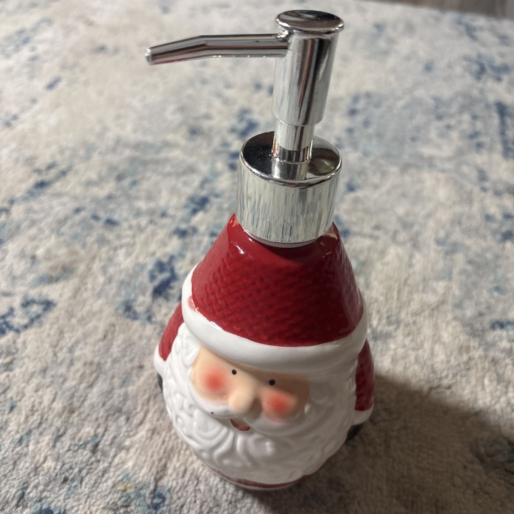 Lotion / Soap Dispenser Vintage Olde World Christmas Holiday Santa New